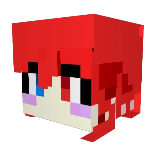 Flamma_HL Minecraft avatar head, 3D render