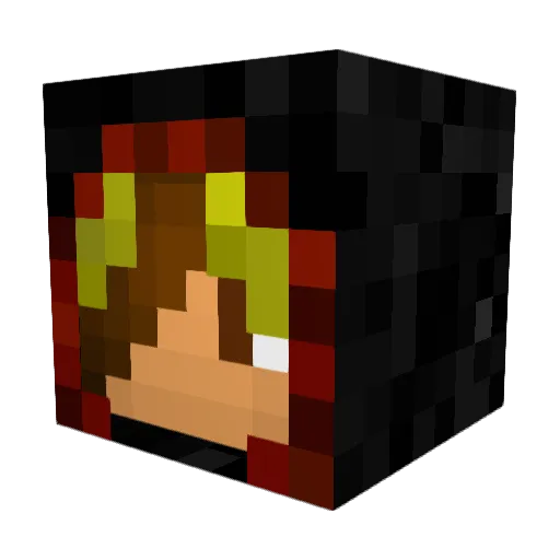 Flamme74 Minecraft avatar head, 3D render