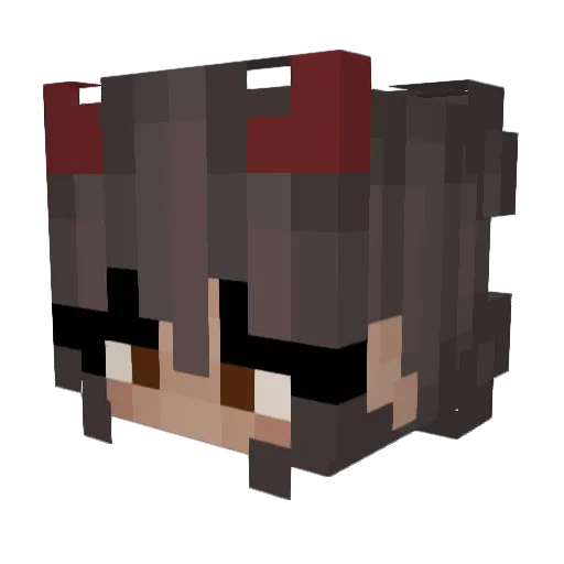 Flammeh Minecraft avatar head, 3D render