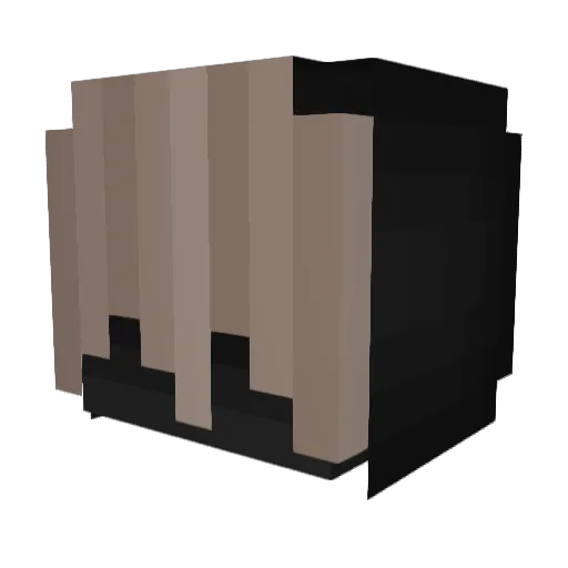 Flammend Minecraft avatar head, 3D render