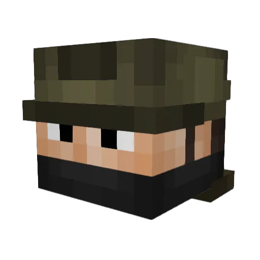 Flammenwerfer88 Minecraft avatar head, 3D render