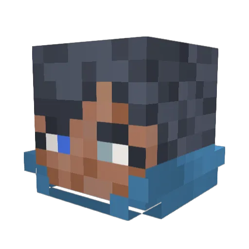 Flammesco Minecraft avatar head, 3D render