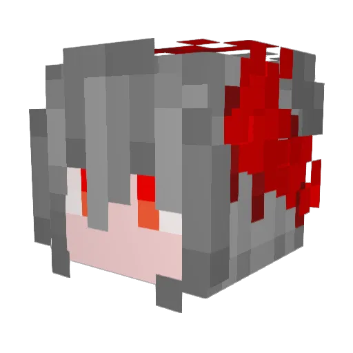 Flamscythe Minecraft avatar head, 3D render