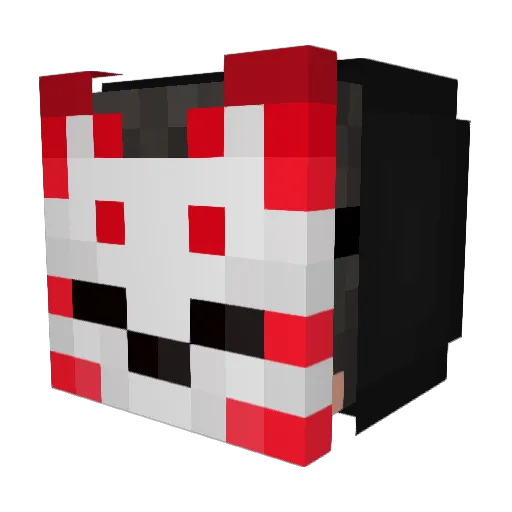 Flamyeboi Minecraft avatar head, 3D render