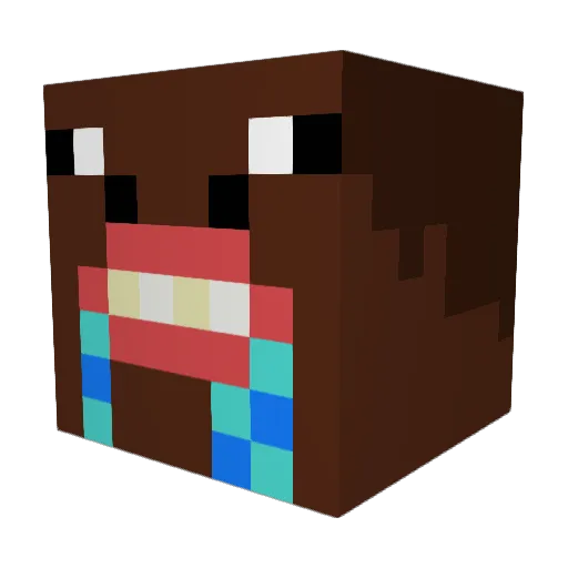 Flan95 Minecraft avatar head, 3D render