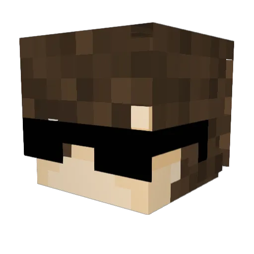 FlanQ1 Minecraft avatar head, 3D render