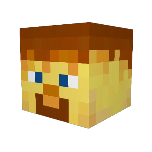 Flan_mc Minecraft avatar head, 3D render
