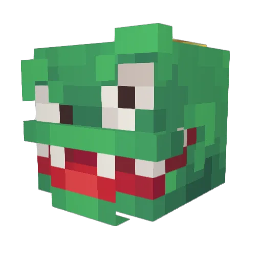 Flancan Minecraft avatar head, 3D render