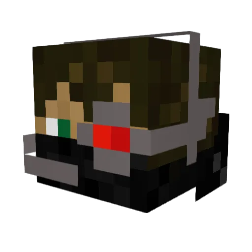 FlaneOx Minecraft avatar head, 3D render