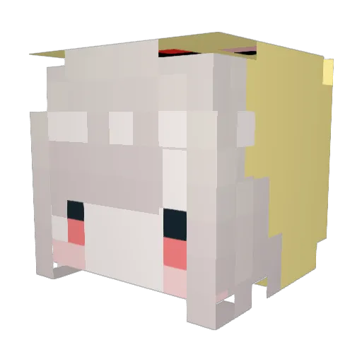 Flanergide Minecraft avatar head, 3D render