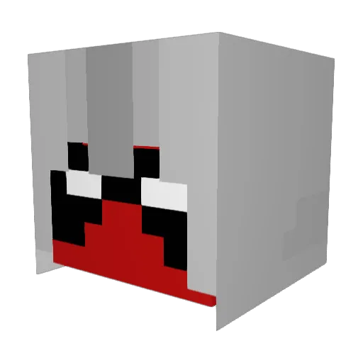 Flanks Minecraft avatar head, 3D render