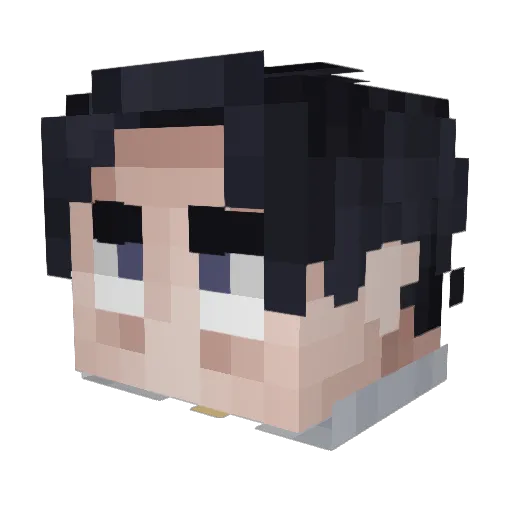 Flanneligan Minecraft avatar head, 3D render