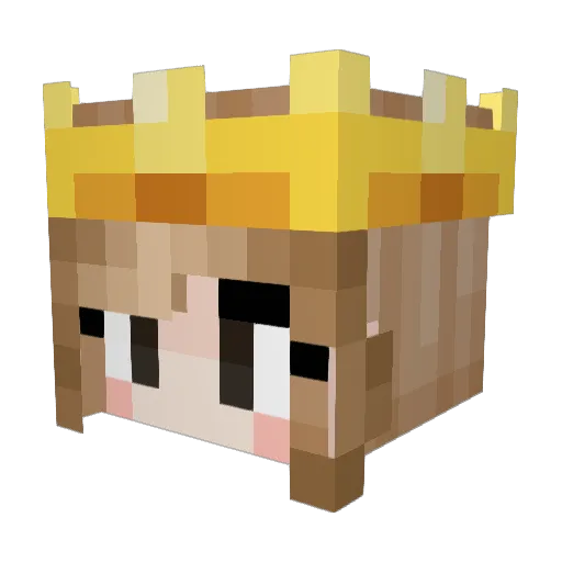 Flannou Minecraft avatar head, 3D render