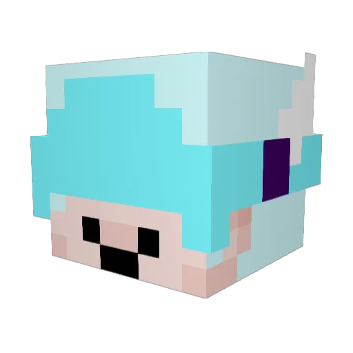 Flannzy Minecraft avatar head, 3D render