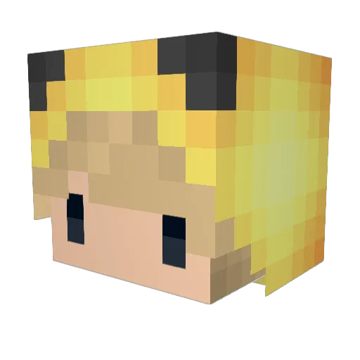 Flaodin99 Minecraft avatar head, 3D render