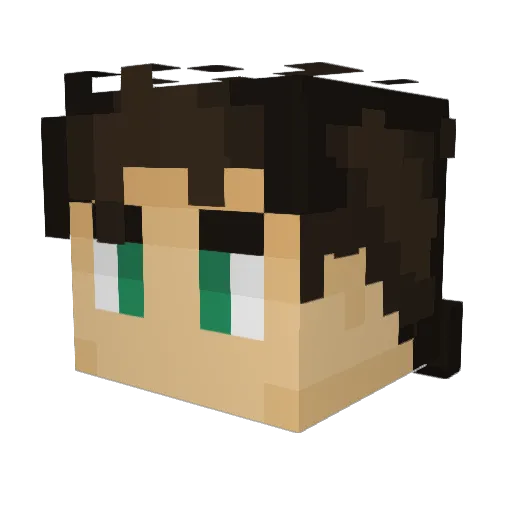 Flaonix Minecraft avatar head, 3D render