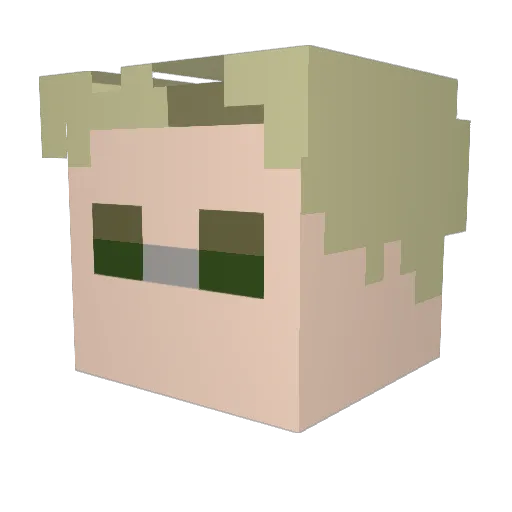 FlapJax_ Minecraft avatar head, 3D render