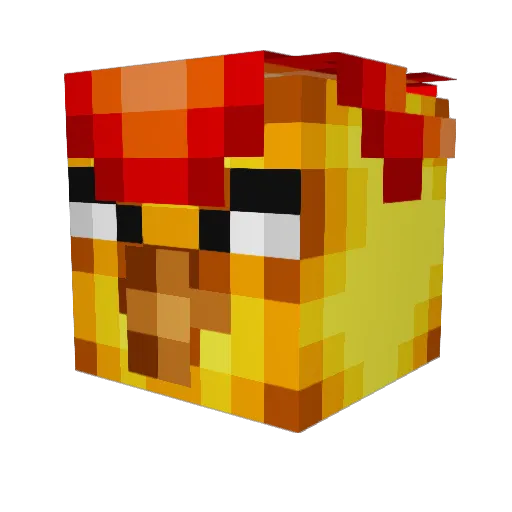 Flapjackonfire Minecraft avatar head, 3D render