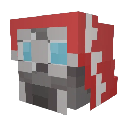 FlappKnight01 Minecraft avatar head, 3D render