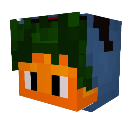 Flappey Minecraft avatar head, 3D render