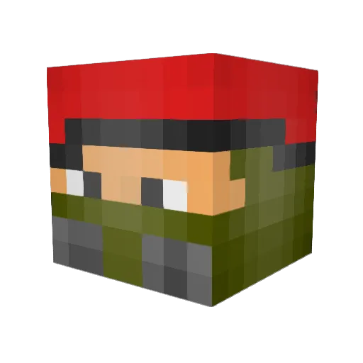 FlappyT92 Minecraft avatar head, 3D render