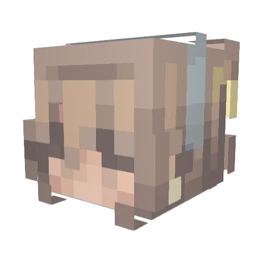 Flaqwars Minecraft avatar head, 3D render
