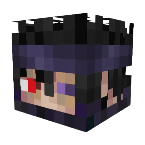 Flaqzzzz Minecraft avatar head, 3D render