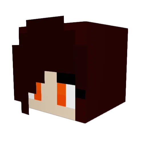 Flare323 Minecraft avatar head, 3D render
