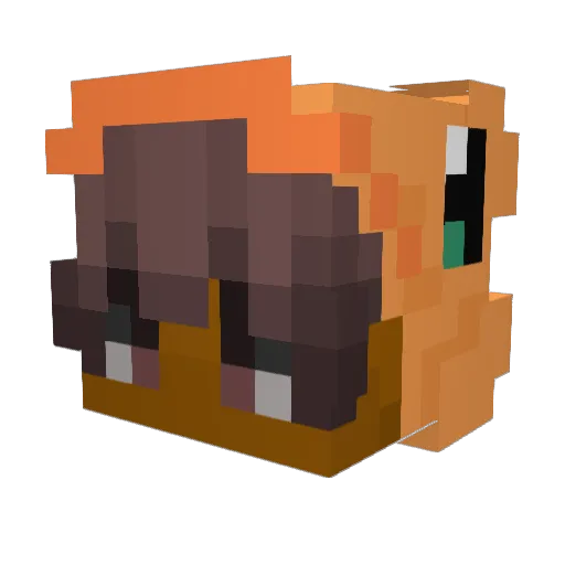 FlareCTD Minecraft avatar head, 3D render