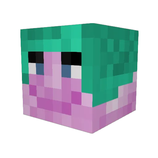 FlareEG Minecraft avatar head, 3D render