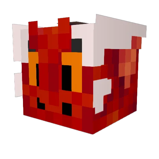 FlareFireblood Minecraft avatar head, 3D render