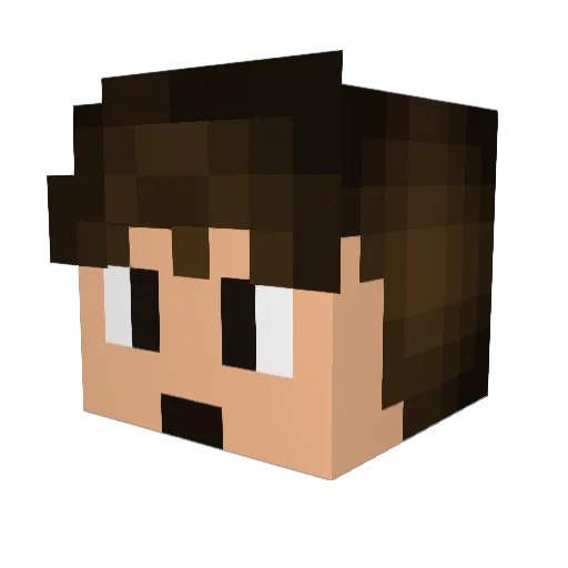 Flare_VR Minecraft avatar head, 3D render