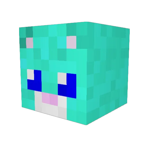 FlaredAds Minecraft avatar head, 3D render