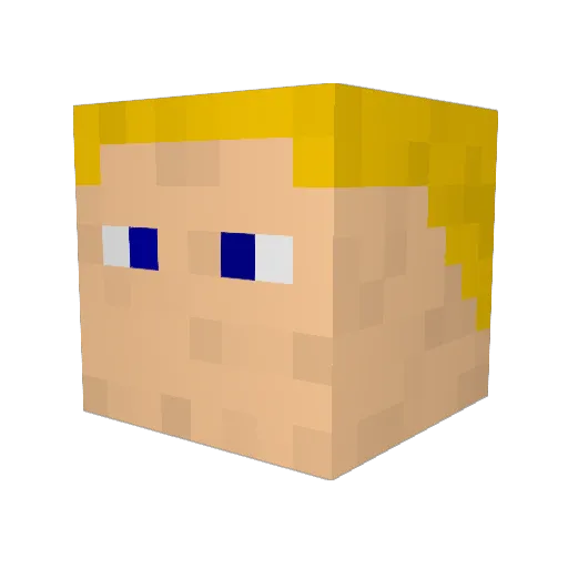 FlaredFury Minecraft avatar head, 3D render
