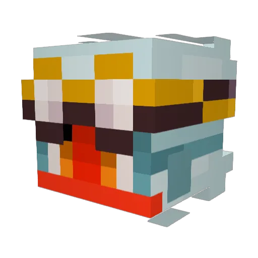 Flareking13 Minecraft avatar head, 3D render