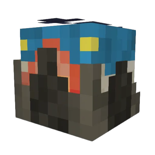 Flareonator Minecraft avatar head, 3D render