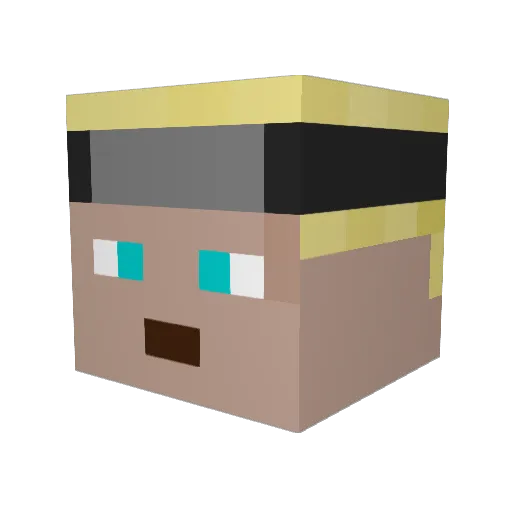 Flaresplitz Minecraft avatar head, 3D render
