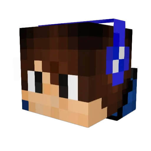 Flarewolvez Minecraft avatar head, 3D render