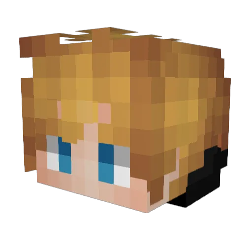 Flarify Minecraft avatar head, 3D render