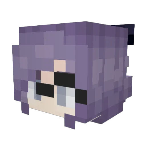 Flarkinater Minecraft avatar head, 3D render