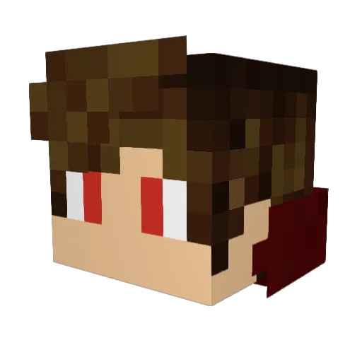 FlaryKCCP Minecraft avatar head, 3D render