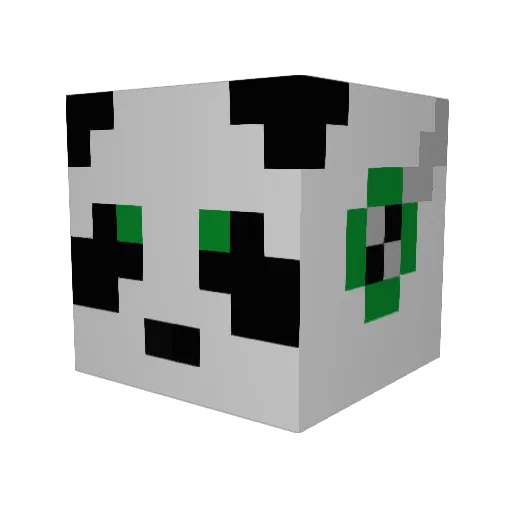 Flash18 Minecraft avatar head, 3D render