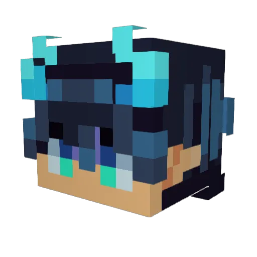 Flash246810 Minecraft avatar head, 3D render