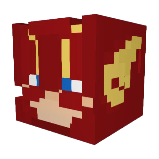 Flash3825 Minecraft avatar head, 3D render