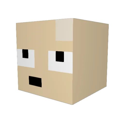 Flash7354 Minecraft avatar head, 3D render