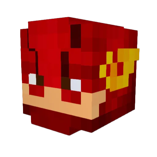 FlashBjM Minecraft avatar head, 3D render
