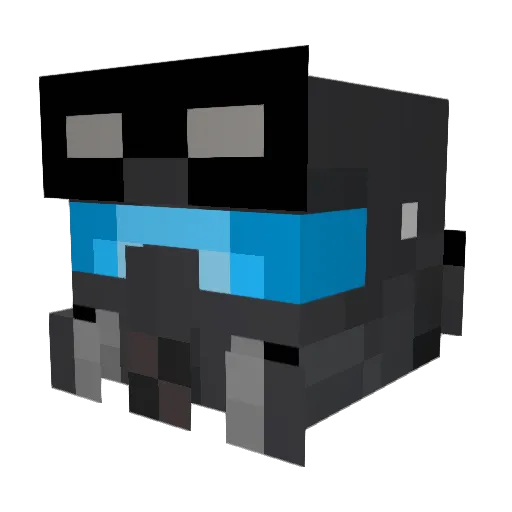FlashC8 Minecraft avatar head, 3D render