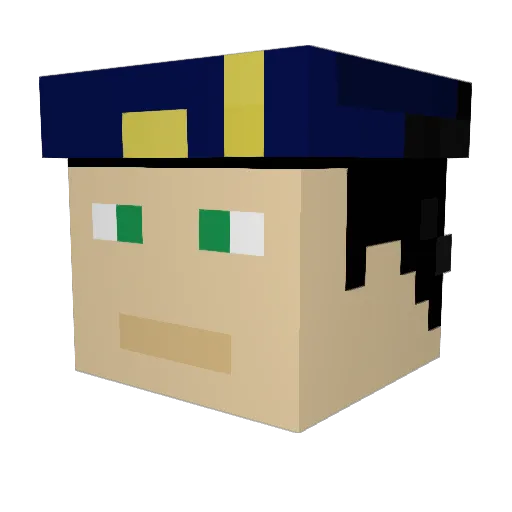 FlashCade Minecraft avatar head, 3D render