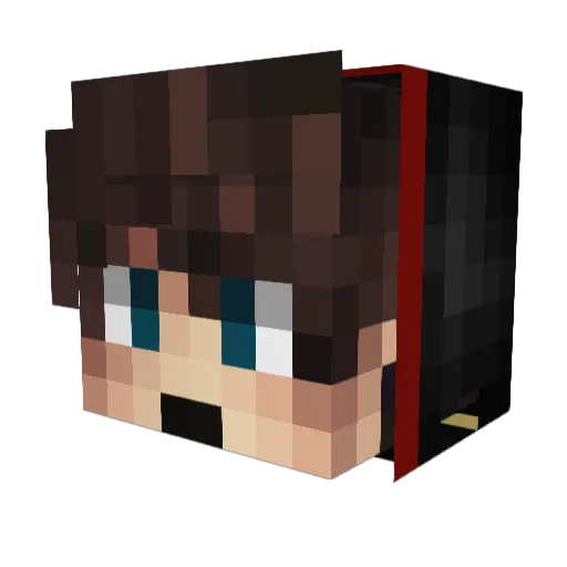 FlashCubez Minecraft avatar head, 3D render