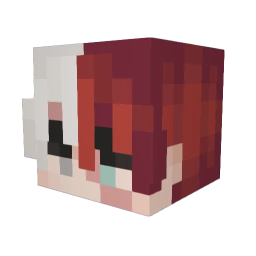 FlashDashh Minecraft avatar head, 3D render